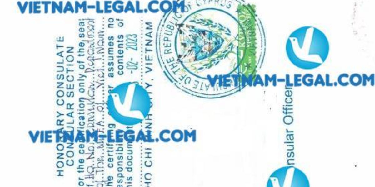 Results of consular certification documents issued in Vietnam (Confirm