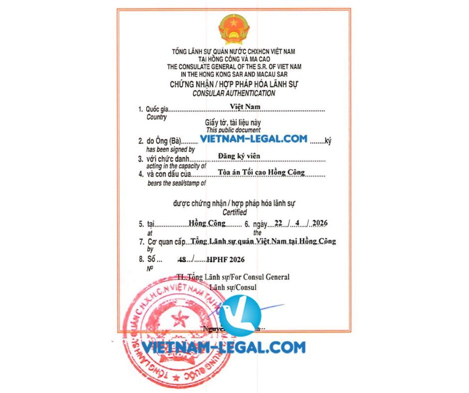 Giấy Kết hôn HK VN 22 04 26