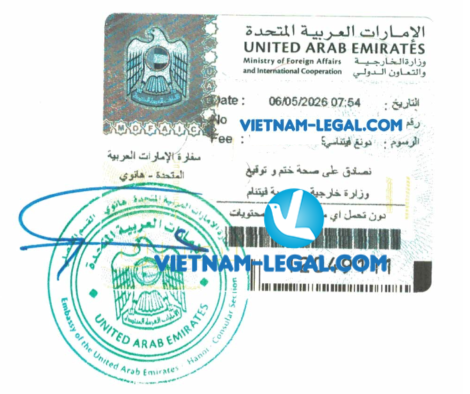 Giấy tờ cá nhân Việt Nam đi UAE 06 05 26