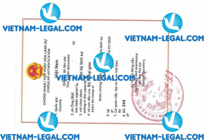 Kết quả hợp pháp hóa Chứng chỉ TESOL cấp tại UK sử dụng tại Việt Nam ngày 13 1 2023