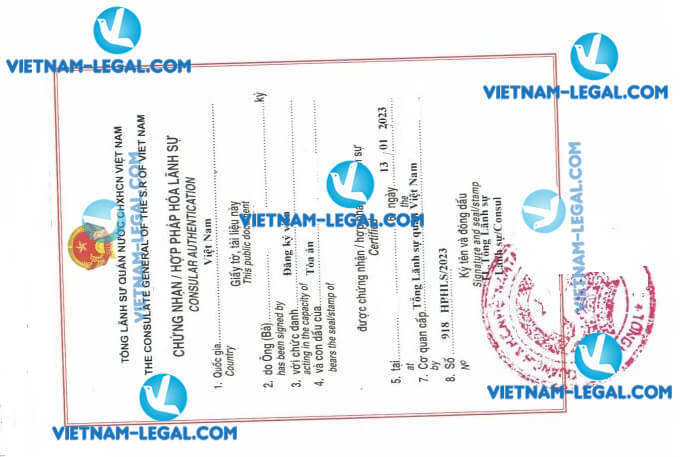 Kết quả hợp pháp hóa lãnh sự Bằng cấp tại Trung Quốc sử dụng tại Việt Nam ngày 13 1 2023