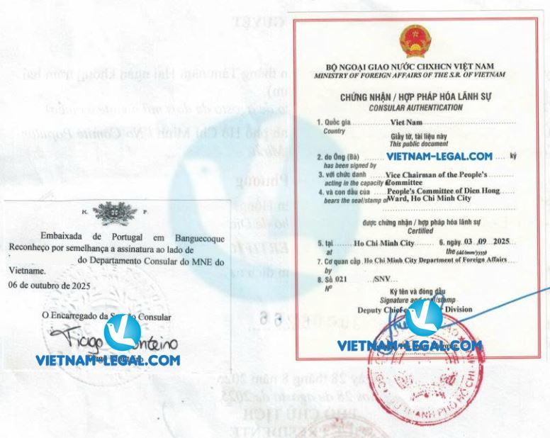 LLTP Việt Nam đi Bồ Đào Nha