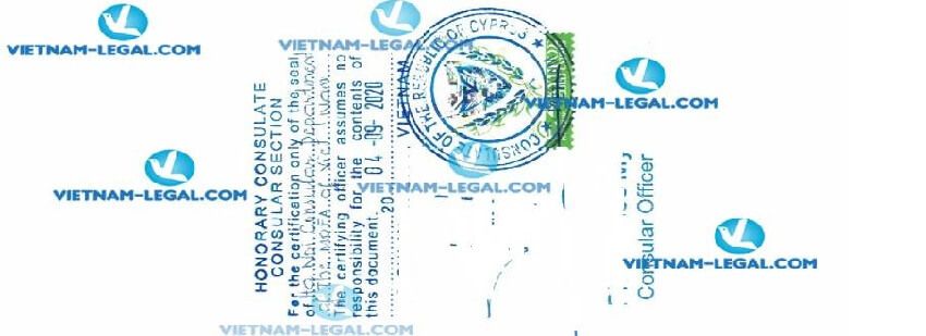 Legalization Attestation Apostille Passport Vietnam for use in Cyprus Republic