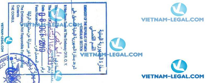 Legalization Result of Business Registration Certificate from Vietnam for use in Yemen October 2019