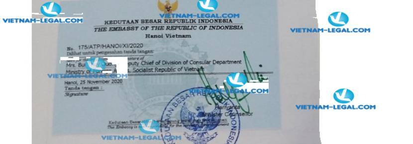 Legalization Result of ISO Certificate in Italia for use in Indonesia on 25 11 2020