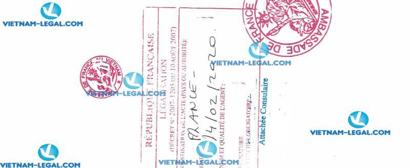 Legalization Result of Judicial Records No 1 issued in Vietnam for use in France 24 02 2019