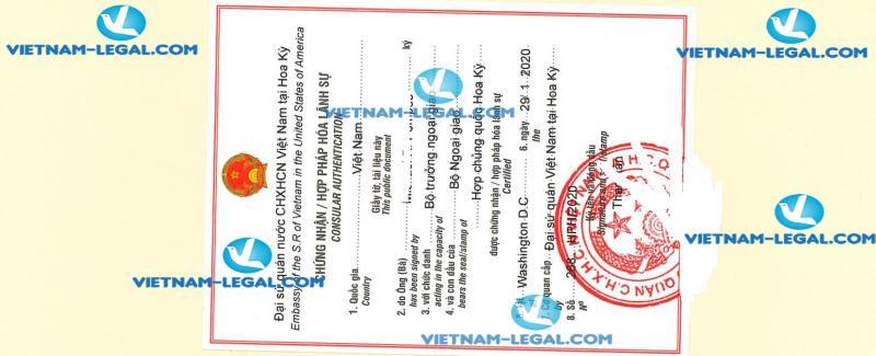 Legalization Result of University Degree of Maryland the US for use in Vietnam on 29 01 2020