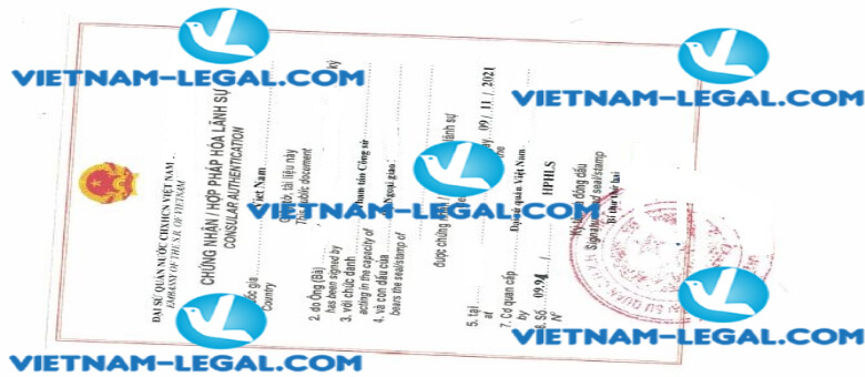 Legalization result of the Police Check issued in Thailand for use in Vietnam on 9 11 2021