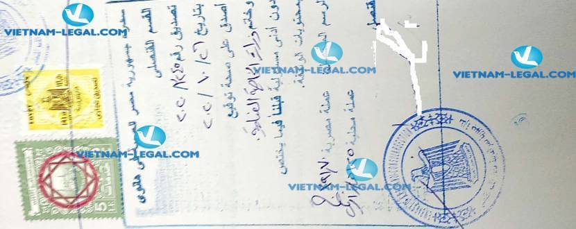 Result of Certificate of Origin CO in Vietnam for use in Egypt on 26 10 2020