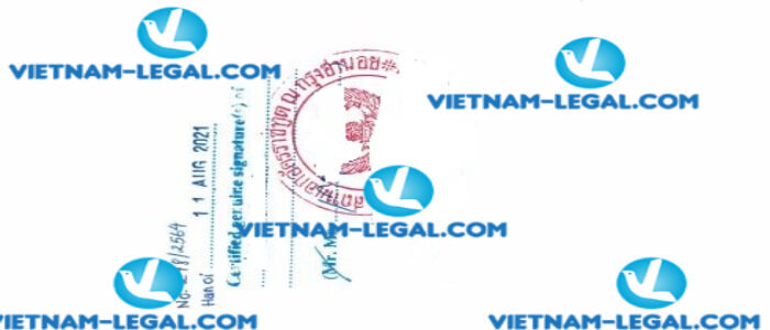 Result of Confirmation of Tax Amount Paid to State Budget no 248 issued in Vietnam for use in Thailand on 11 08 2021