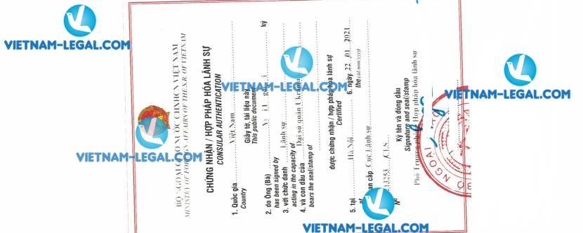 Result of Driving License issued in Ukraine for use in Vietnam on 22 01 2021
