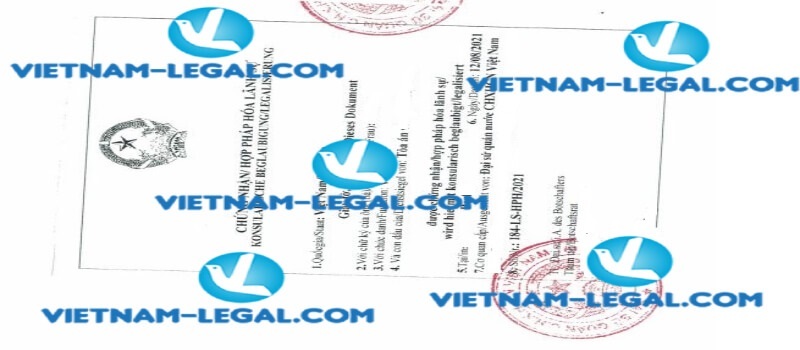 Result of Experience Certificate no 184 issued in Germany for use in Vietnam on 12 08 2021