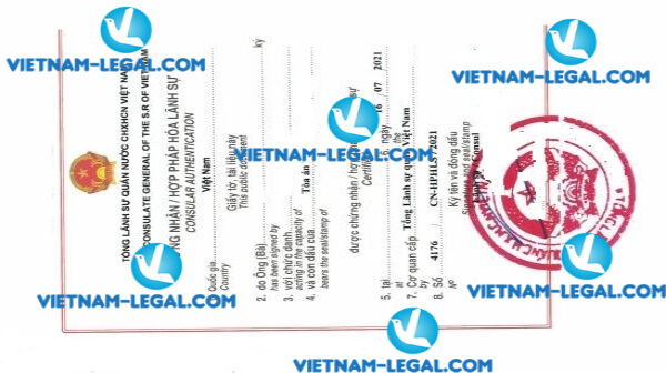 Result of Experience Confirmation no 4176 issued in China for use in Vietnam on 16 07 2021