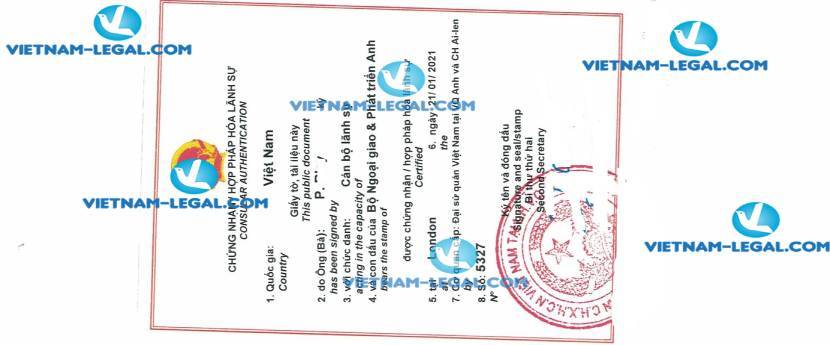 Result of TEFL Certificate of United Kingdom for use in Vietnam on 21 01 2021
