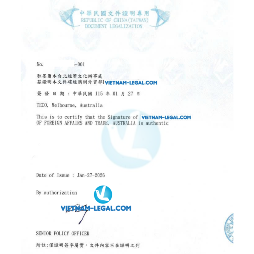 Bằng và bảng điểm cấp tại úc dùng tại Đài 27 01 1