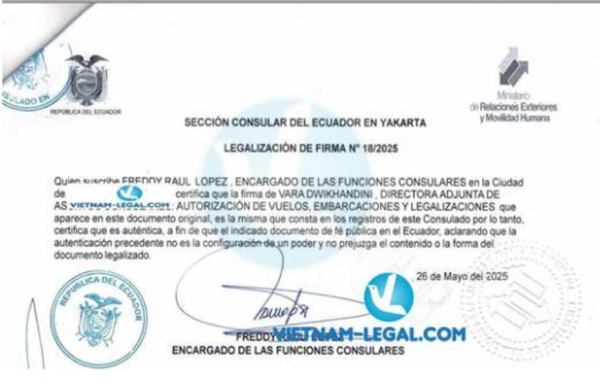 CFS VN dùng tại Ecuador