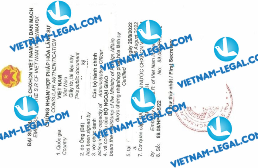 Kết quả hợp pháp hóa Giấy Li hôn cấp tại Đan Mạch sử dụng tại Việt Nam ngày 26 8 2022 220909 013635