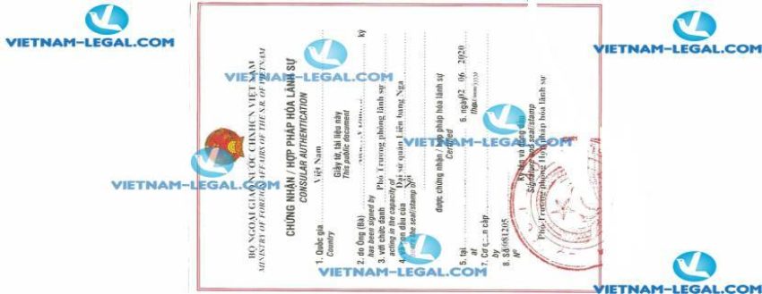 Legalization Result of Driving License issued in Russia for use in Vietnam on 02 06 2020