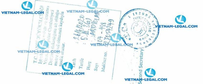 Legalization Result of Exporter Registry Form in Vietnam use in Turkey on 26 06 2020