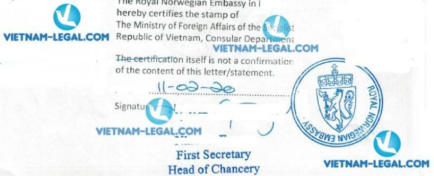 Legalization Result of Household Book from Vietnam for use in Norway on 12 02 2020