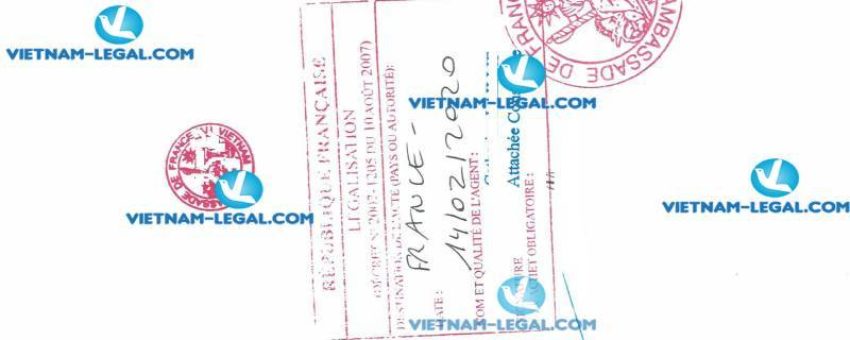 Legalization Result of Household Book issued in Vietnam for use in France 14 02 2019