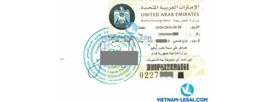 Legalization Result of Vietnamese Divorce Decision for use in United Arab Emirates June 2019