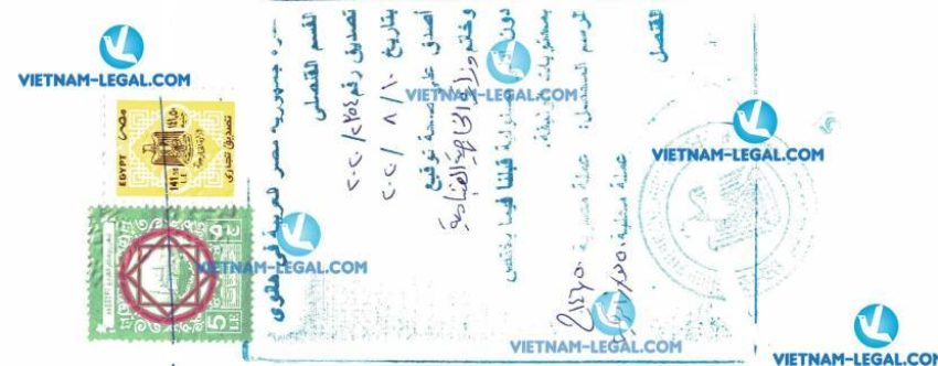 Result of Certificate of Origin in Vietnam for use in Egypt on 07 08 2020