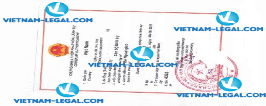 Result of Degree Certificate issued in UK for use in Vietnam on 09 08 2021