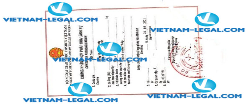 Result of University Degree issuued France for use in Vietnam on 28 08 2021