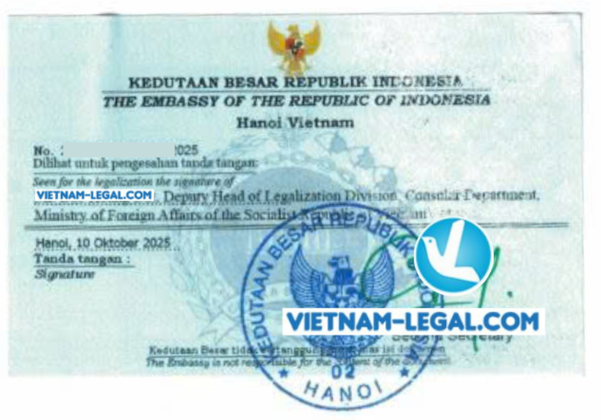 ĐKKD VN dùng tại Indonesia