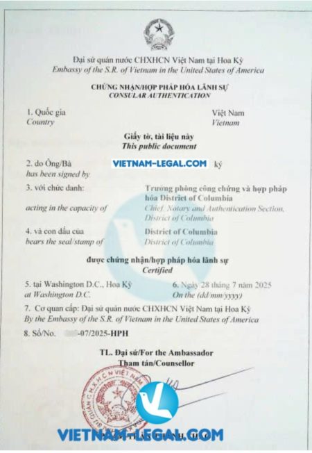 Bằng mỹ dùng tại VN