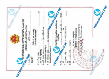 Kết quả hợp pháp hóa Giấy khai sinh cấp tại Ấn Độ sử dụng tại Việt Nam ngày 29 11 2022