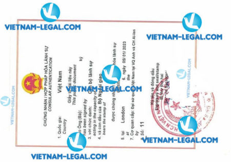 Kết quả hợp pháp hóa lãnh sự Bằng UK sử dụng tại Việt Nam ngày 5 1 2023