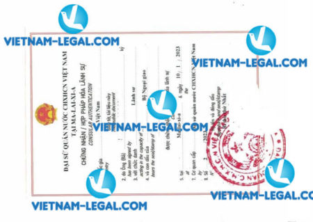 Kết quả hợp pháp hóa lãnh sự Xác nhận độc thân Malaysia sử dụng tại Việt Nam ngày 10 1 2023