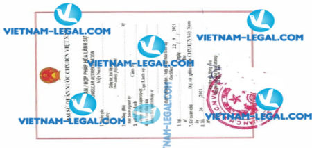 Legalization Resulf of Certificate of no adverse record issued in Malaysia for use in Vietnam in 22 9 2021