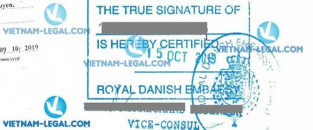 Legalization Result of Birth Certificate issued in Vietnam for use in Denmark October 2019
