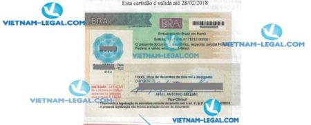 Legalization Result of Brazil Document for use in Vietnam