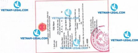 Legalization Result of Certificate of Incorporation in UK for use in Vietnam on 20 11 2020