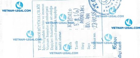 Legalization Result of Exporter Registry Form in Vietnam use in Turkey No 481 on 10 07 2020
