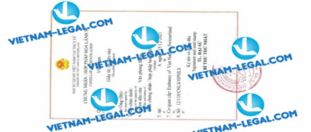 Legalization Result of Official Letter issued in Switzerland for use in Vietnam on 15 12 2021