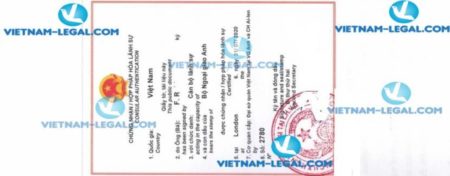 Legalization Result of Selling License of UK Company for use in Vietnam on 31 07 2020