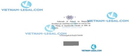 Legalization Result of Vietnamese Birth Certificate for use in Portugal