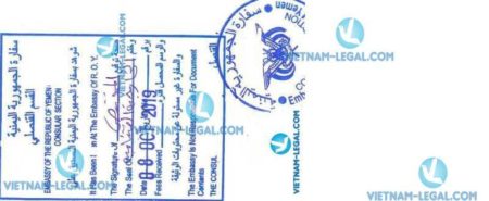Legalization Result of Vietnamese Certificate of Origin for use in Yemen October 2019