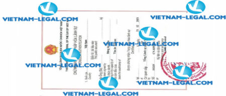 Legalization result of Certificate of Working Experience issued in China for use in Vietnam on 21 12 2021