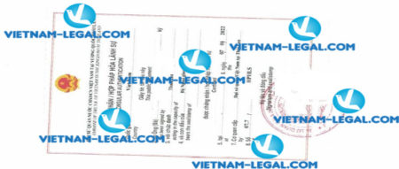 Legalization result of Experience Certificate issued in Korea for use in Vietnam on 07 01 2022