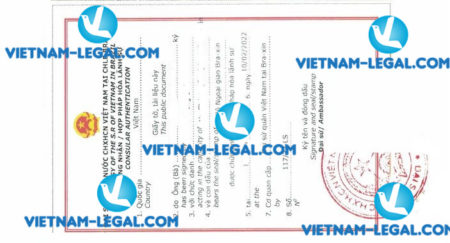 Legalization result of MBA Degree issued in Brazil for use in Vietnam on 10 2 2022