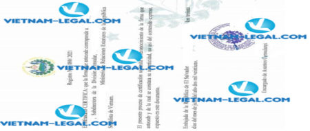 Result of Certificat of a Pharmaceutical Product no 75 issued in Vietnam for use in El Salvador on 30 07 2021