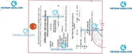 Result of Certificate issued by Ministry of Health Labour and Welfare Japan for use in Vietnam on 01 10 2020