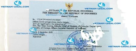 Result of Certificate of Free Sales CFS in Vietnam for use in Indonesia on 06 11 2020