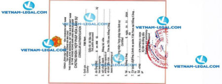 Result of Commercial Contract issued in Hong Kong for use in Vietnam on 16 11 2020